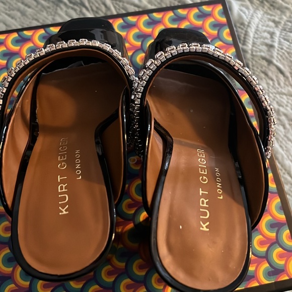 Kurt Geiger London Duke Platorm Peep Toe Black Shoes size 37 (size 7) - Picture 7 of 8